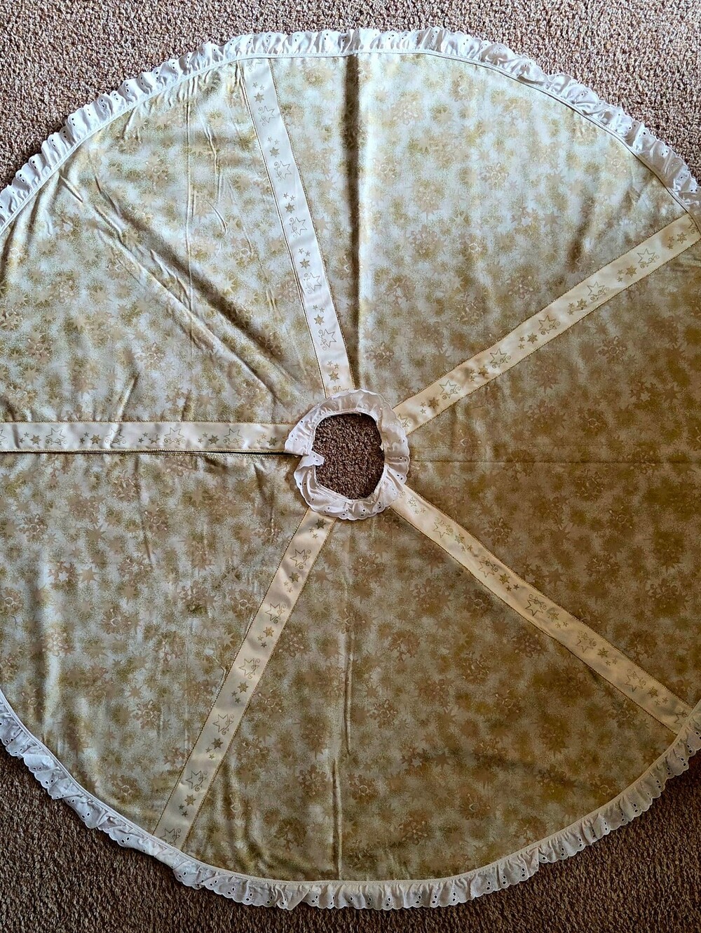 Vintage 1999 Magickal Gypsy Creations Handmade Tree Skirt ~ 45" NOS